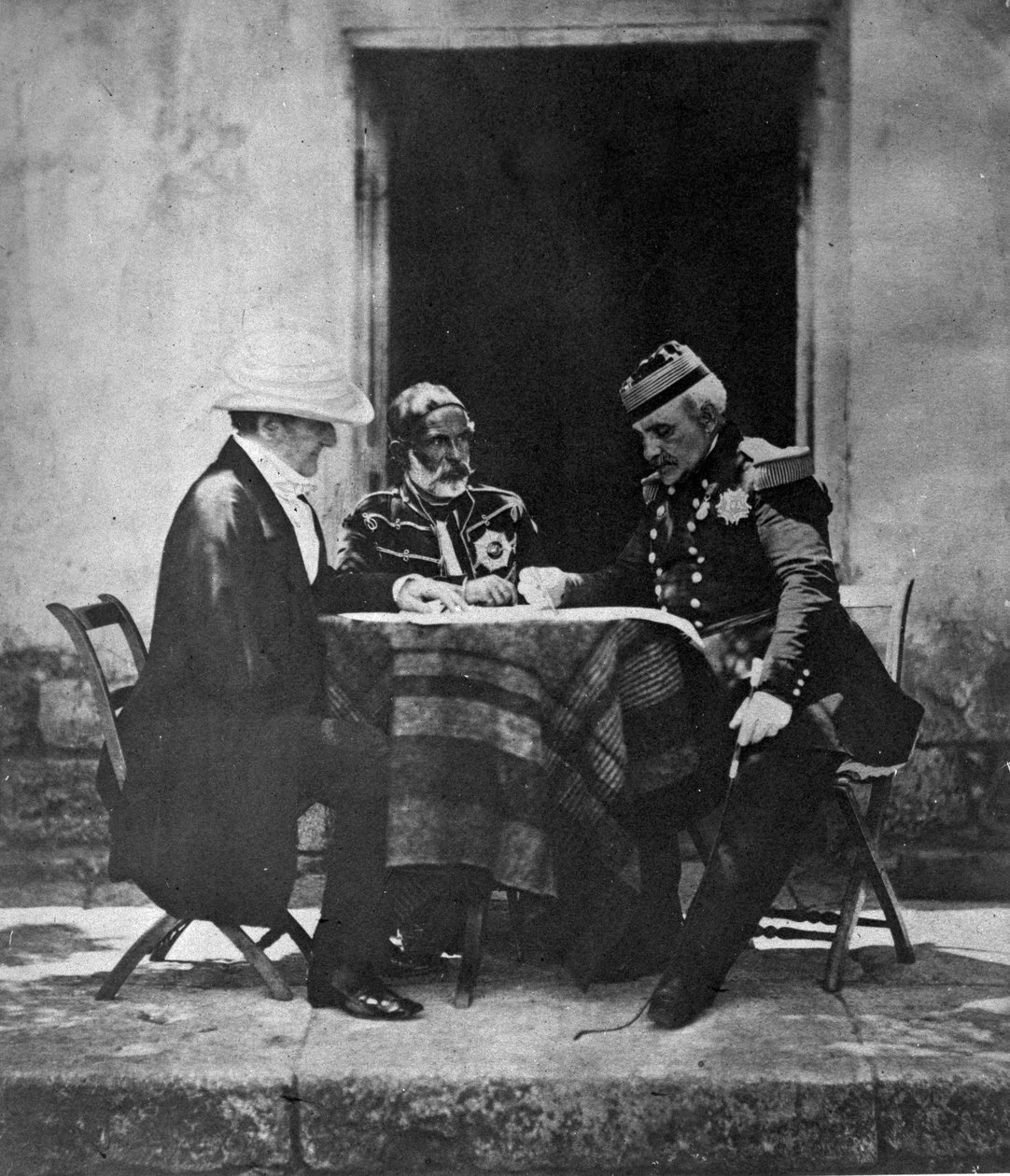 Council of War held on the morning of the taking of Mamelon, 1855 by Roger Fenton