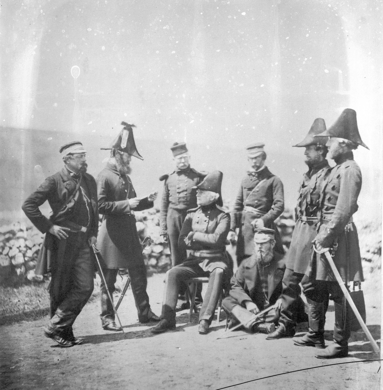 Lieutenant General Sir George Brown G.C.B and Officers of His Staff, c.1855 by Roger Fenton