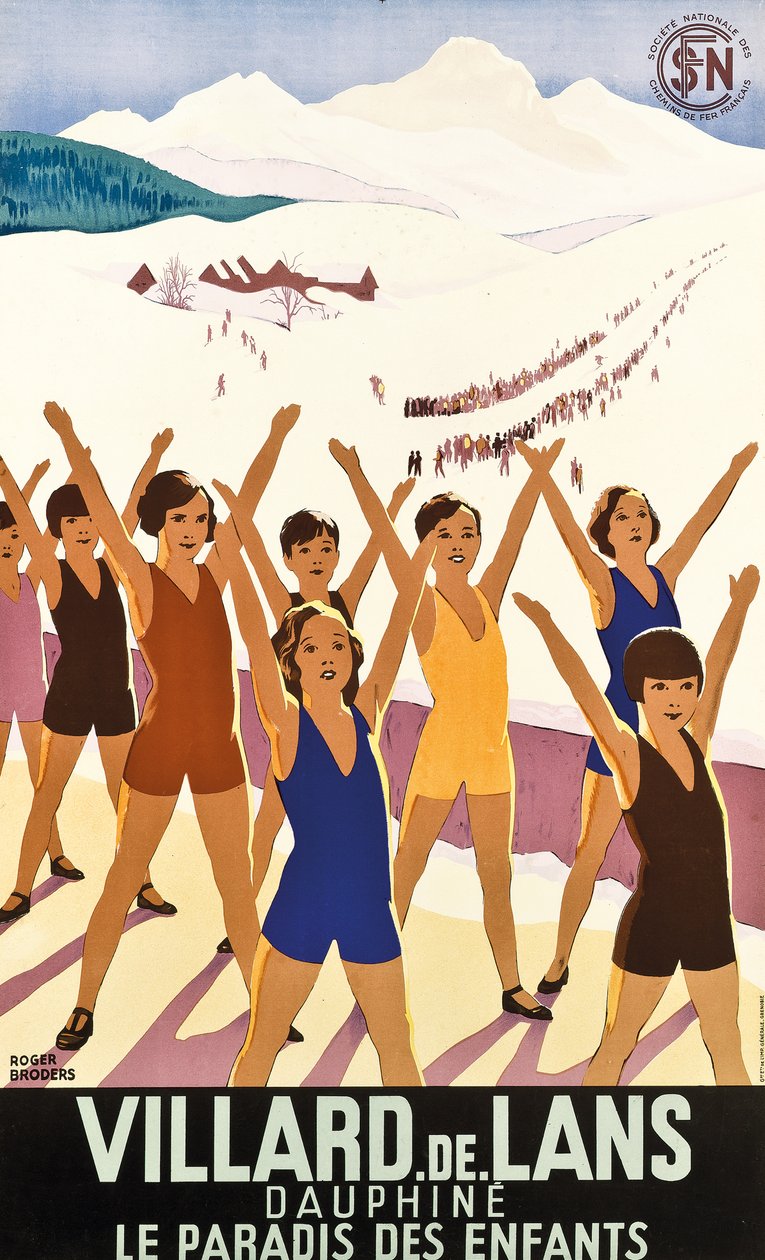 Poster advertising Villard-de-Lans by Roger Broders