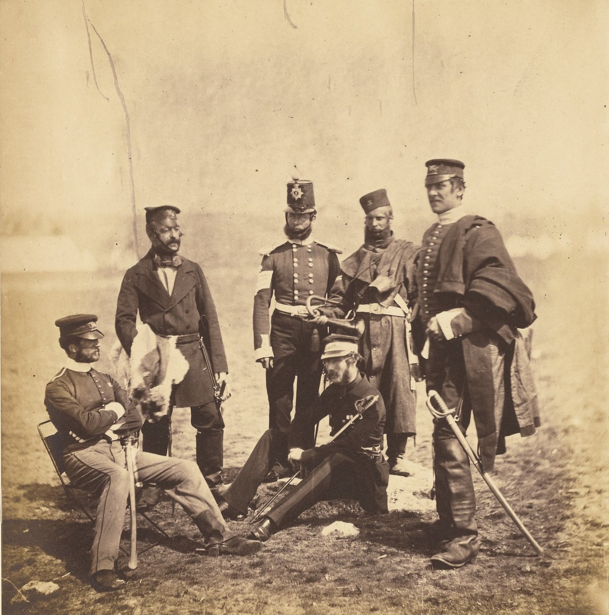 Brigadier General Van Straubenzee & Officers of the Buffs by Roger Fenton