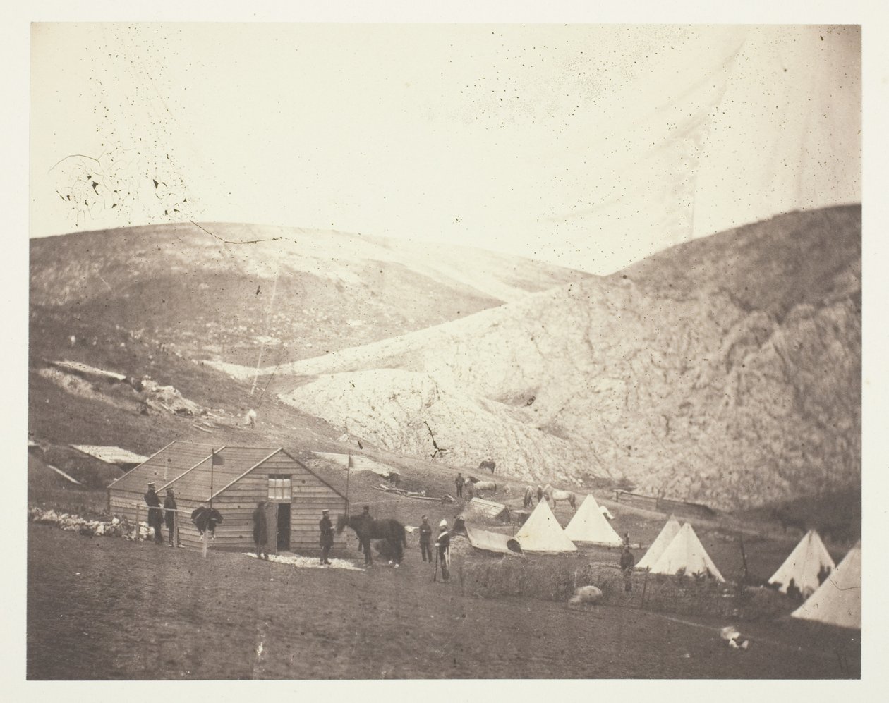 Camp of the 4th Dragoon Guards, near Karyni by Roger Fenton