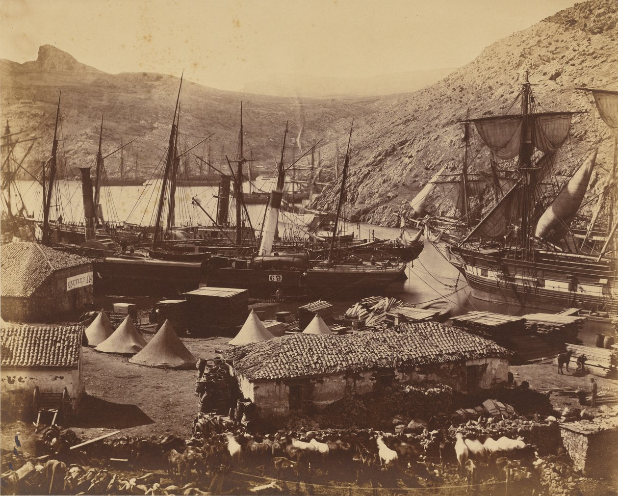Cossack Bay, Balaklava by Roger Fenton