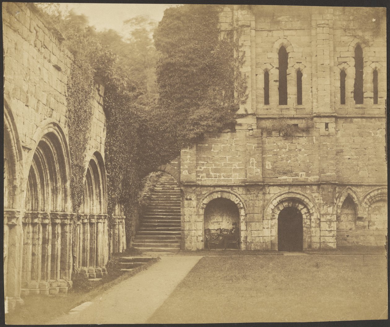 Fountains Abbey, Southeast Corner of Cloister by Roger Fenton