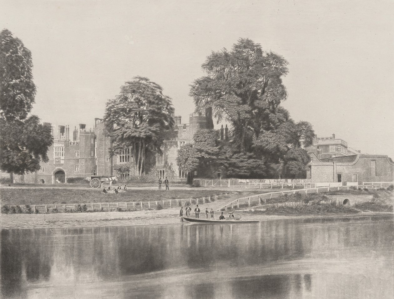Hampton Court on Thames by Roger Fenton