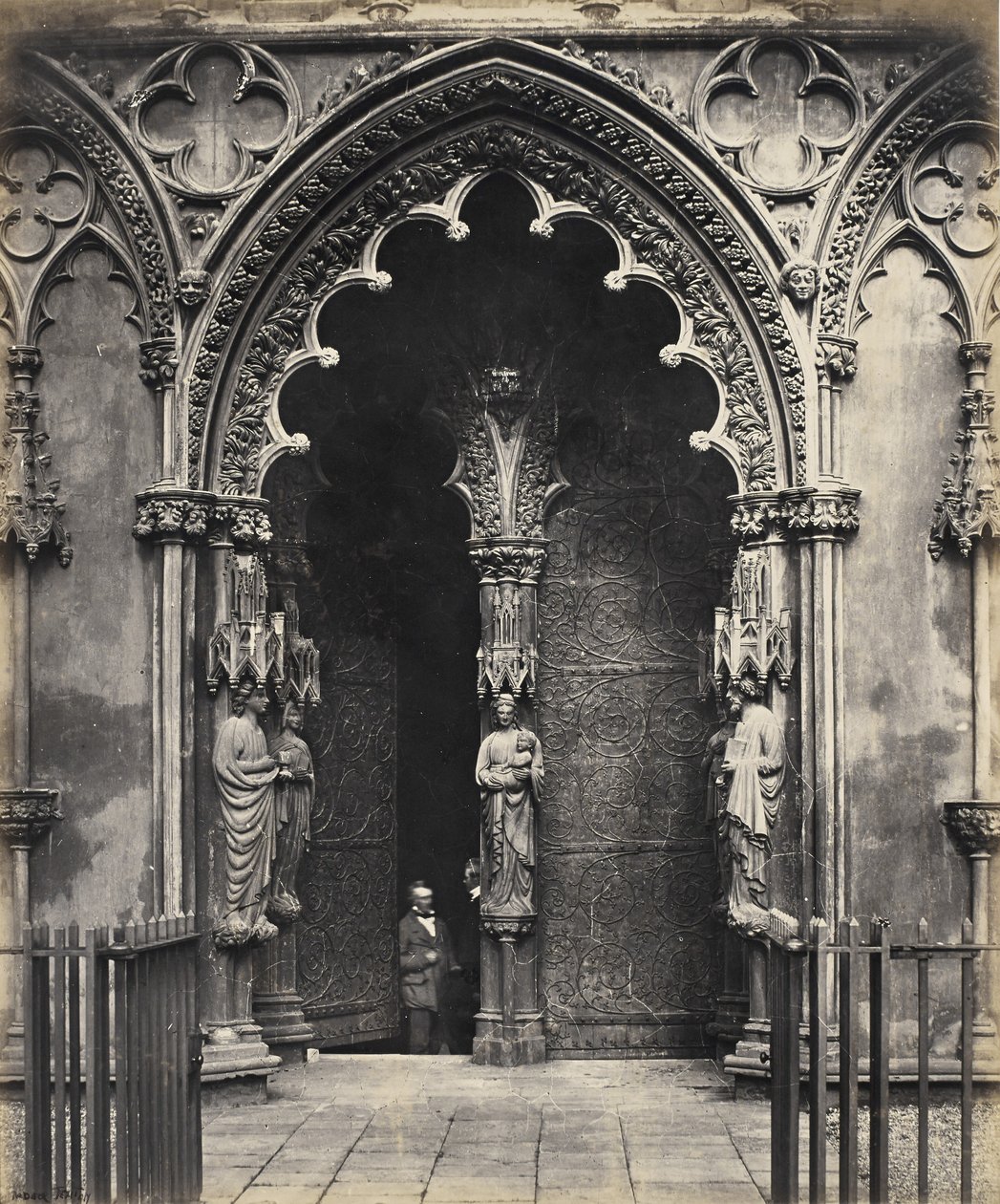 Lichfield Cathedral, Central Doorway, West Porch by Roger Fenton