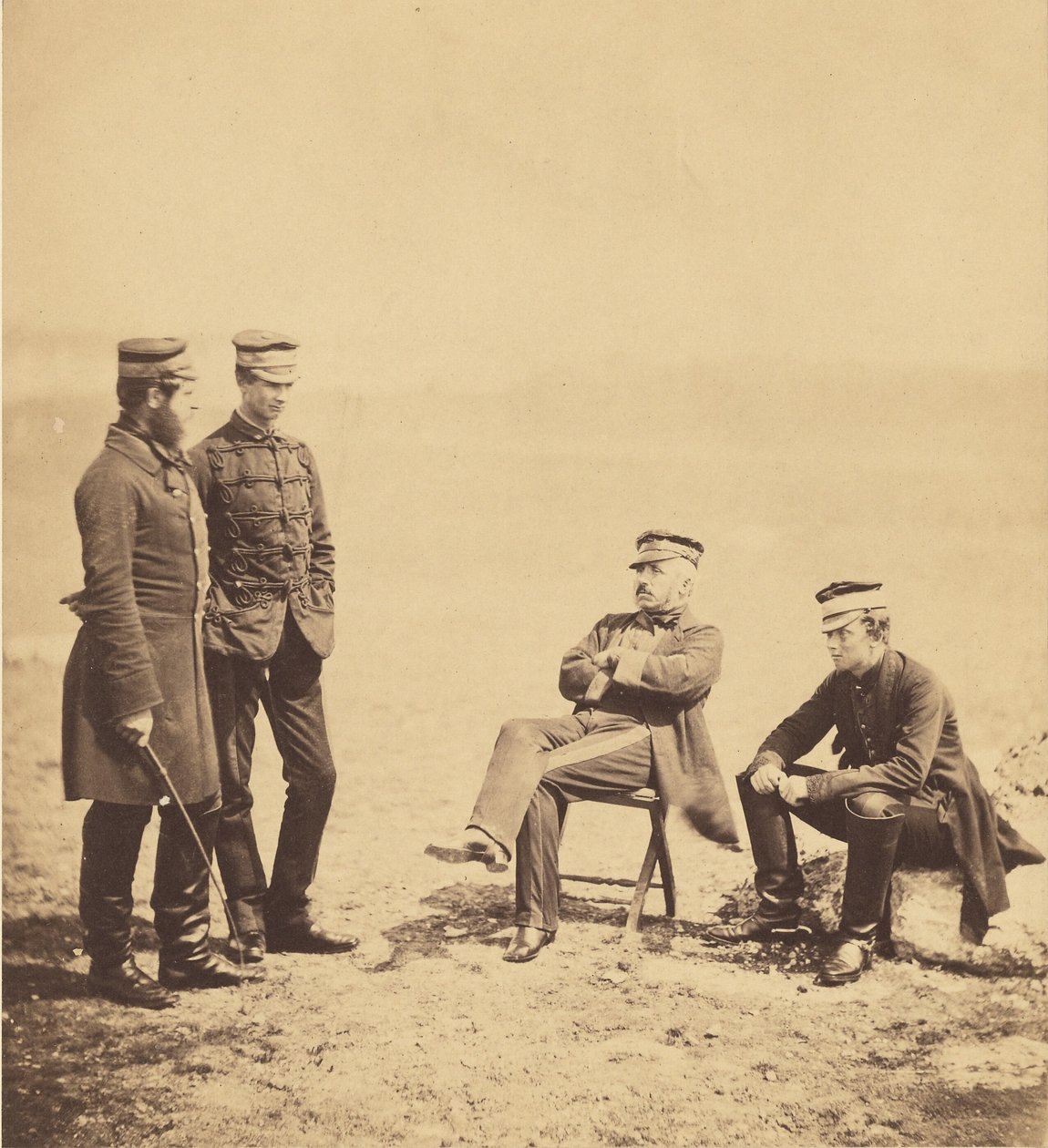 Lt. General Barnard and Staff by Roger Fenton