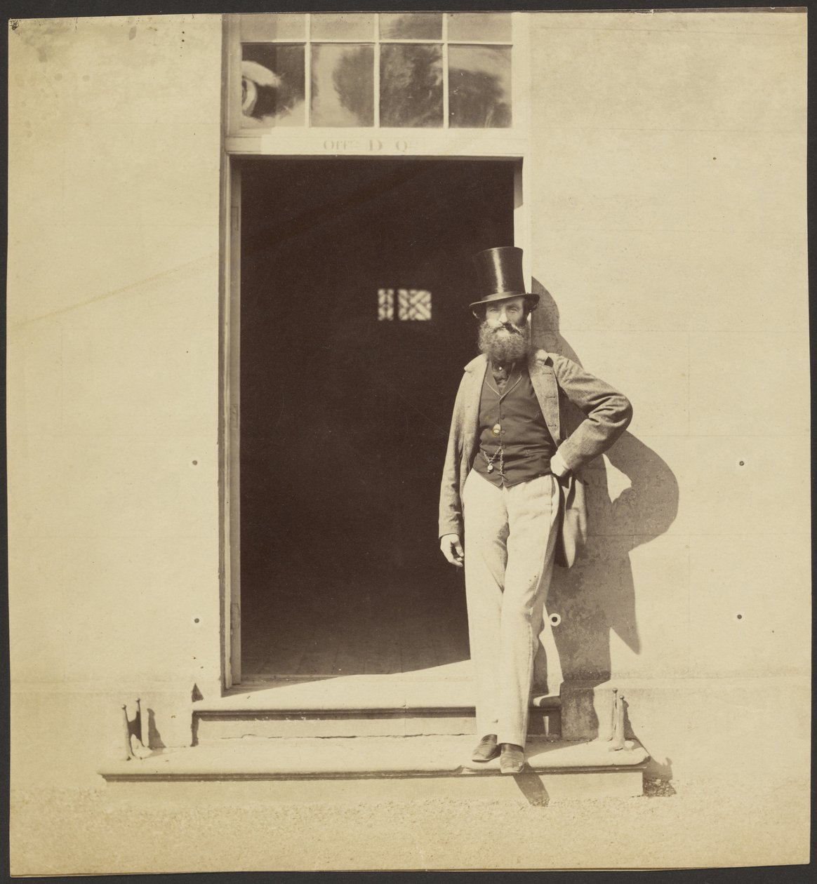 Man Standing in a Doorway at Hythe Barracks by Roger Fenton