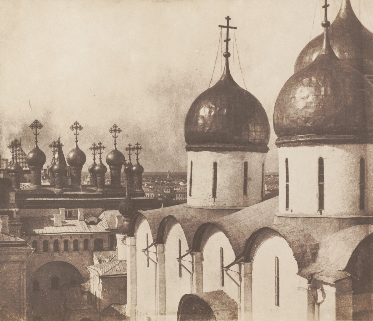 Moscow, Domes of Churches in the Kremlin, 1852 by Roger Fenton