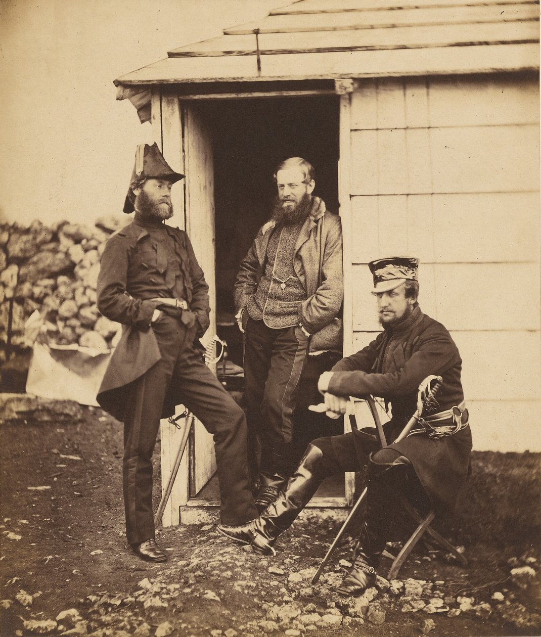 Officers on the Staff of Lt. General Sir G. Brown by Roger Fenton