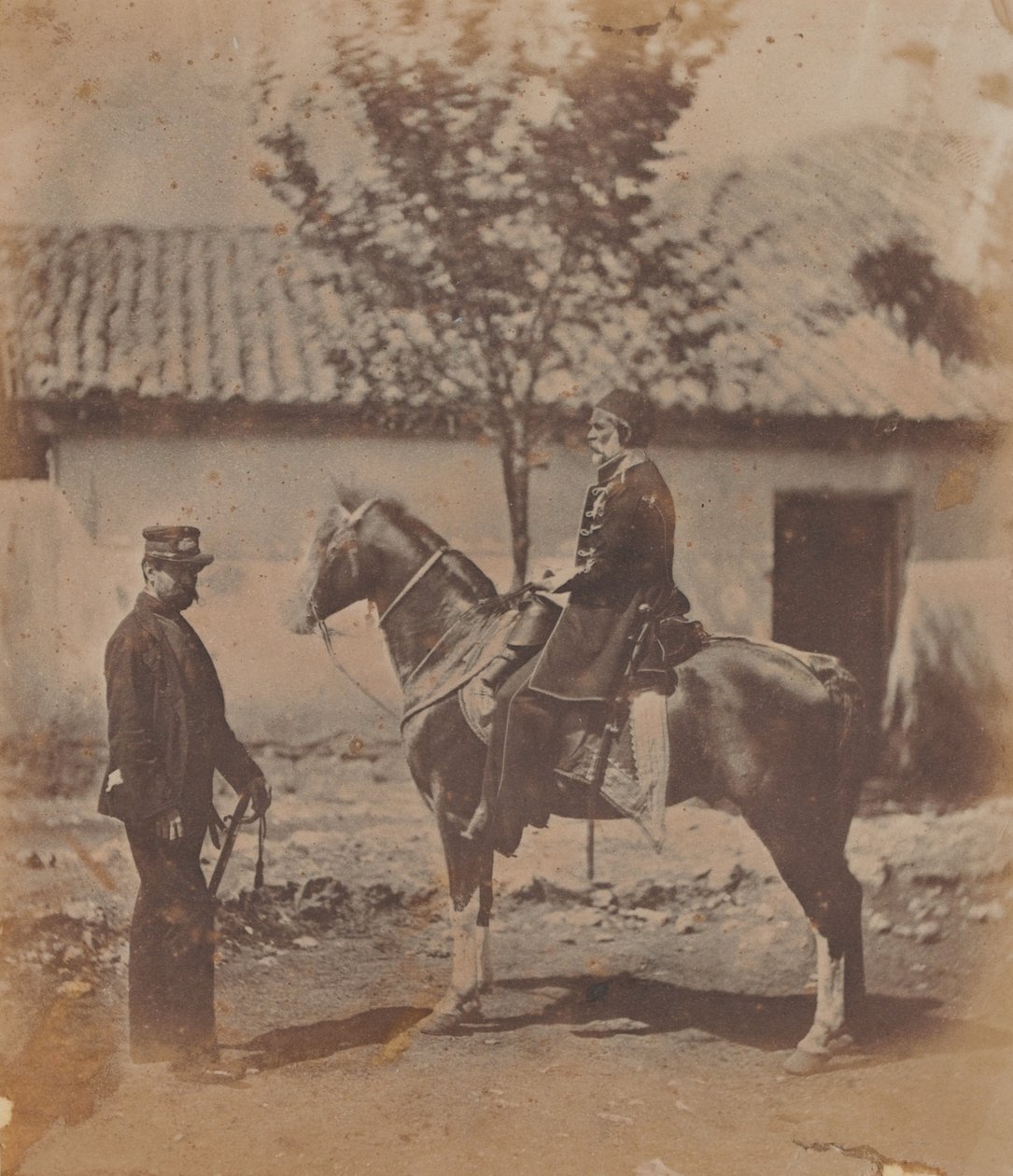 Omar Pasha and His British Liaison Officer, Colonel Lintorn Simmons, 1855 by Roger Fenton