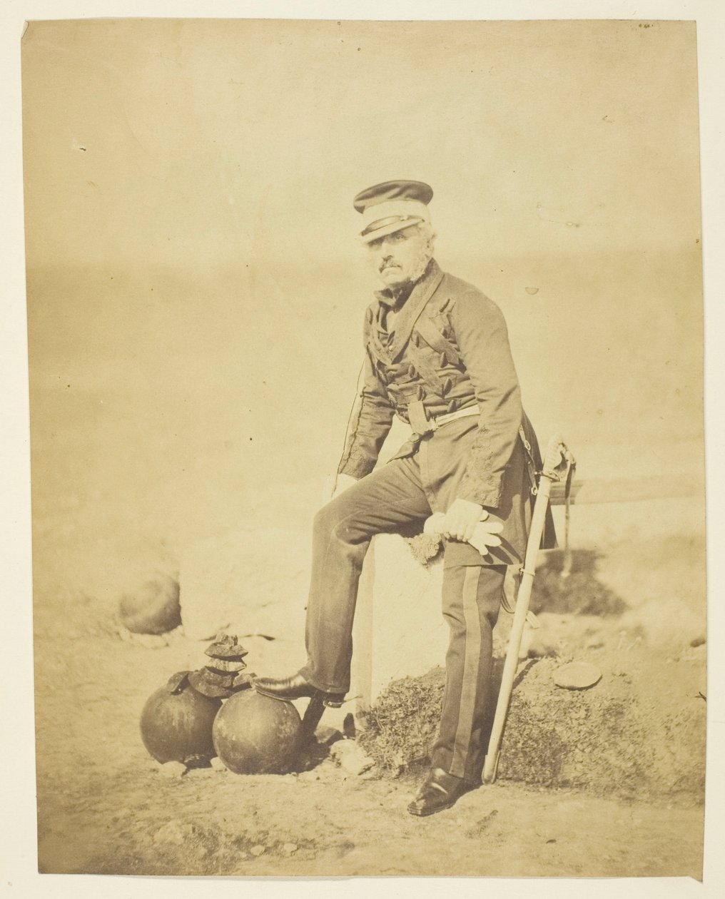 Sir Henry William Barnard (1799-1857), General, Chief of Staff; Taken at the Crimea by Roger Fenton