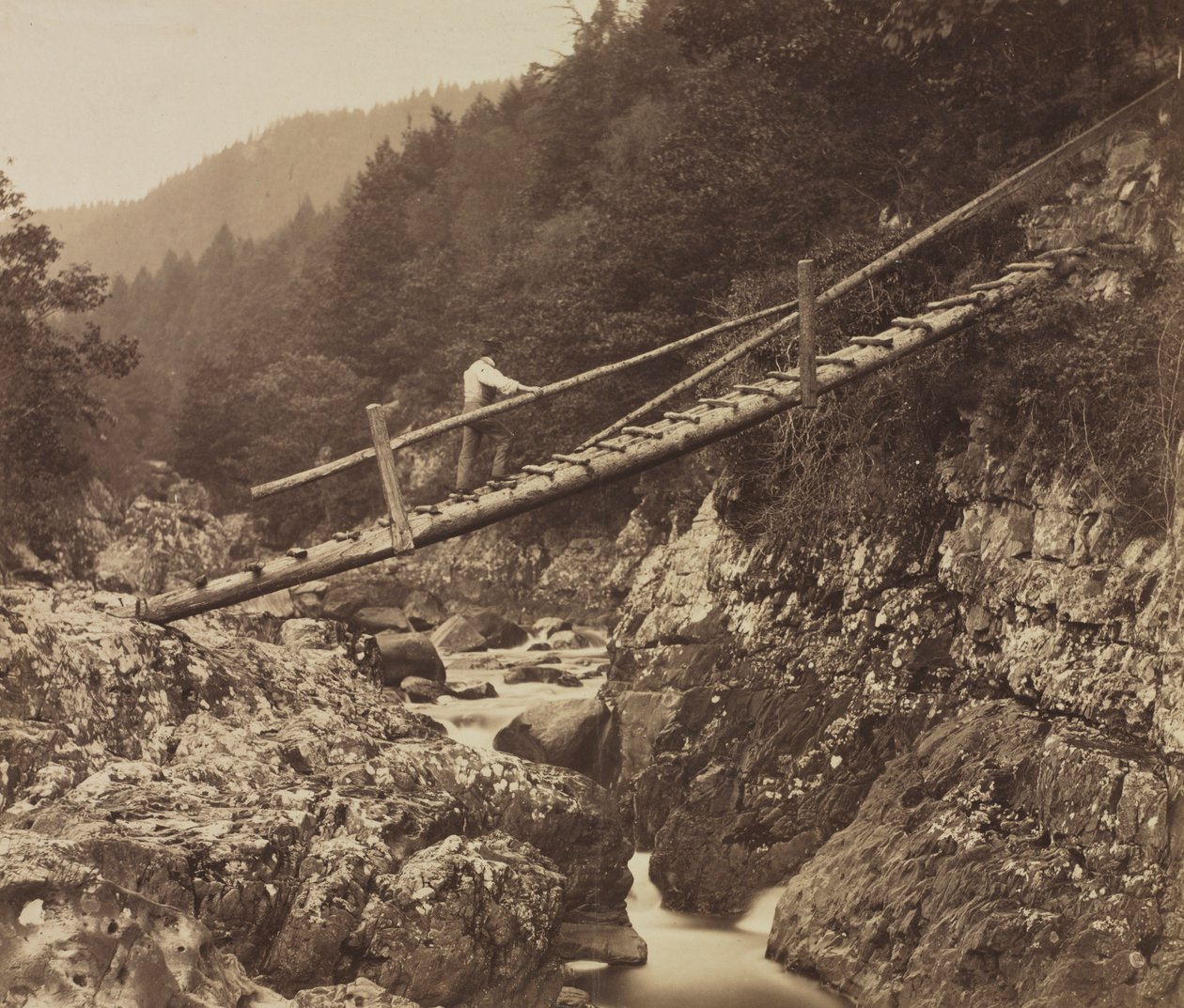 The Miners Bridge, on the Llugwy, North Wales by Roger Fenton