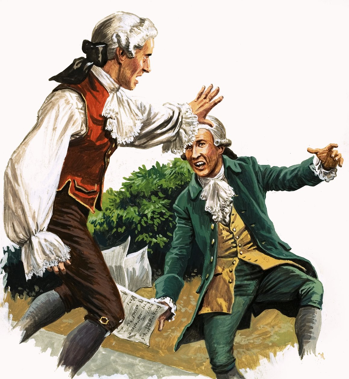 Mozart Thrown Out of the House of the Archbishop of Salzburg by Roger Payne