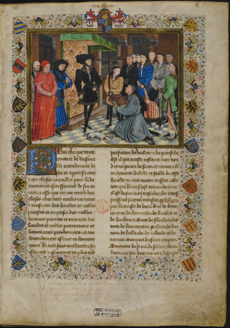 Frontispiece of the Chronicles of Hainaut by Rogier van der Weyden