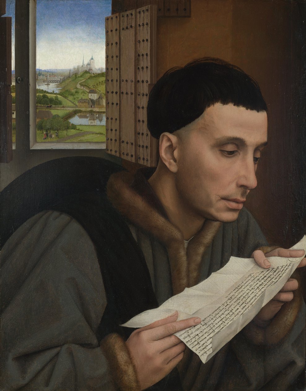 A Man Reading (Saint Ivo?) by Rogier van der (workshop of) Weyden
