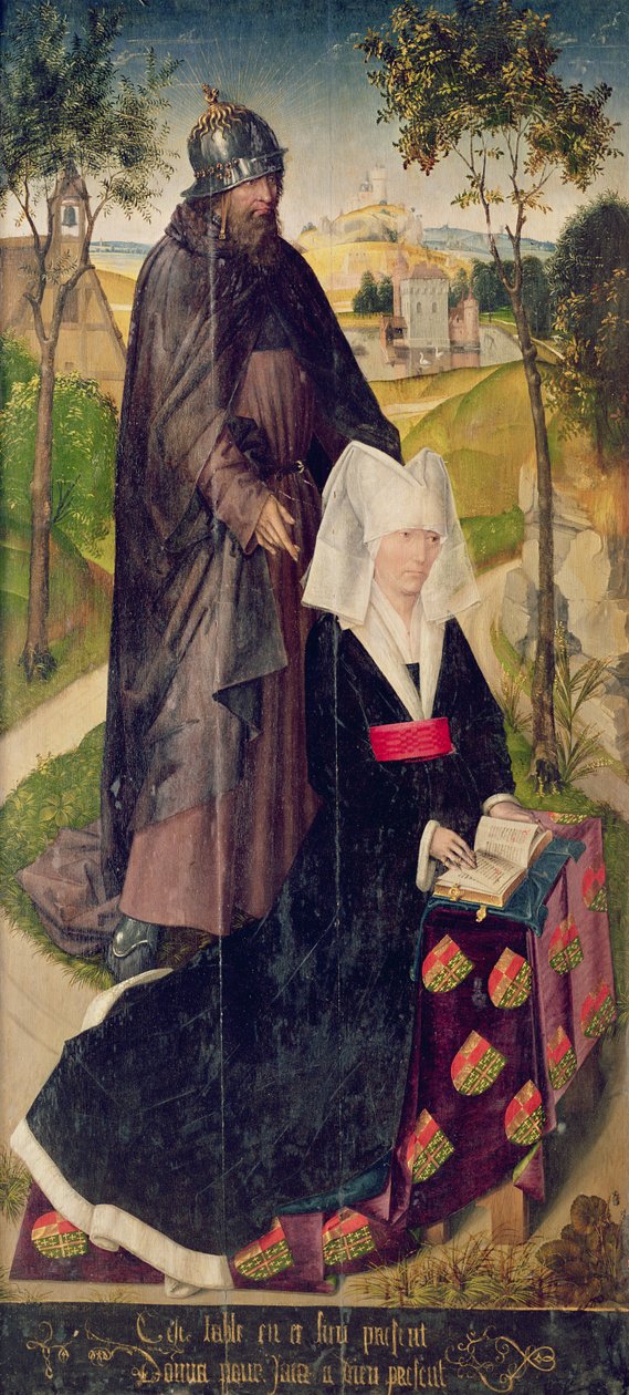 Guillemette de Montagu with Saint Guillaume, 1460-66 by Rogier van der Weyden