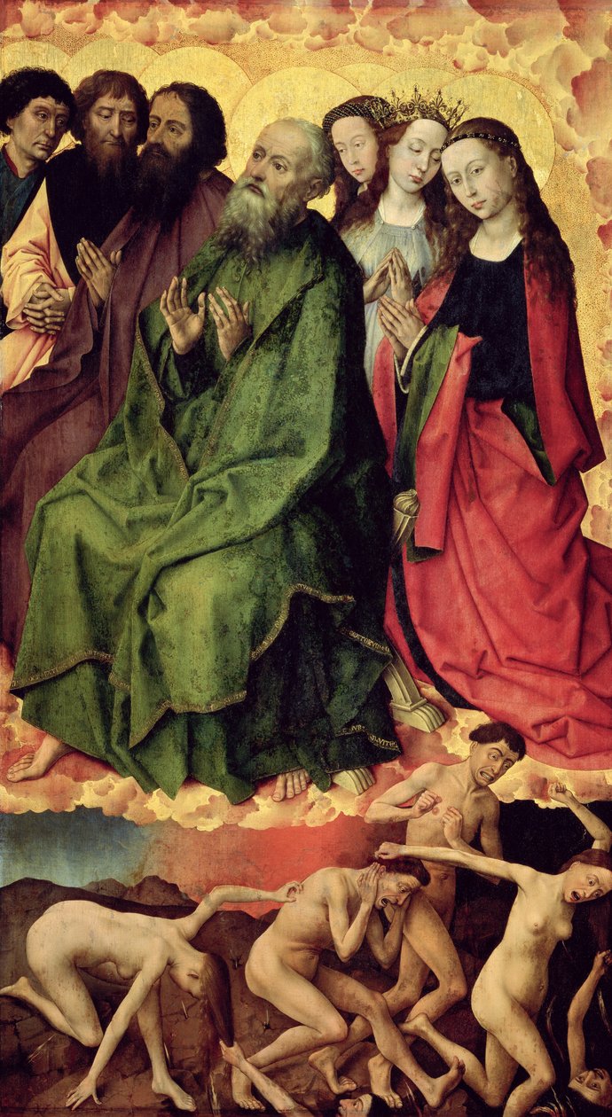 The Last Judgement, the entrance of the damned into hell by Rogier van der Weyden
