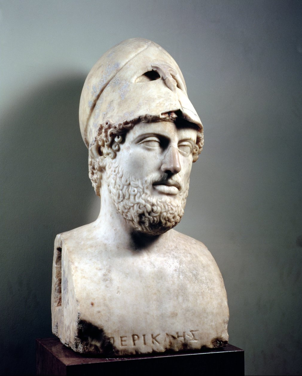 Bust of Pericles (d.429 BC) Copy of a Greek Original (Marble) by Roman