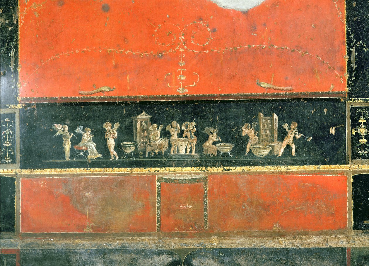 Cherubs Doing Daily Activities, from the Oecus of the Casa dei Vettii by Roman