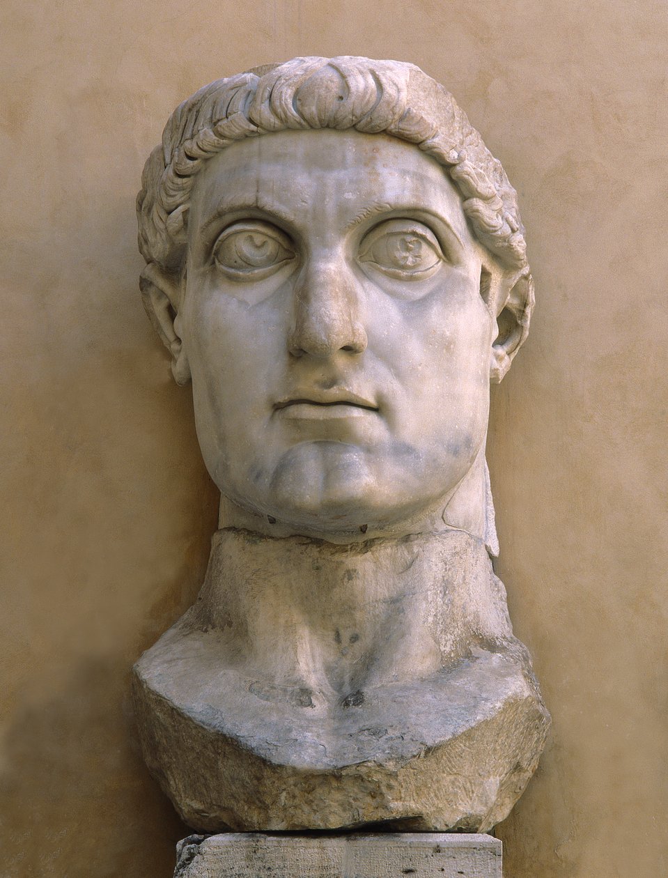 Colossal head of Constantine the Great by Roman