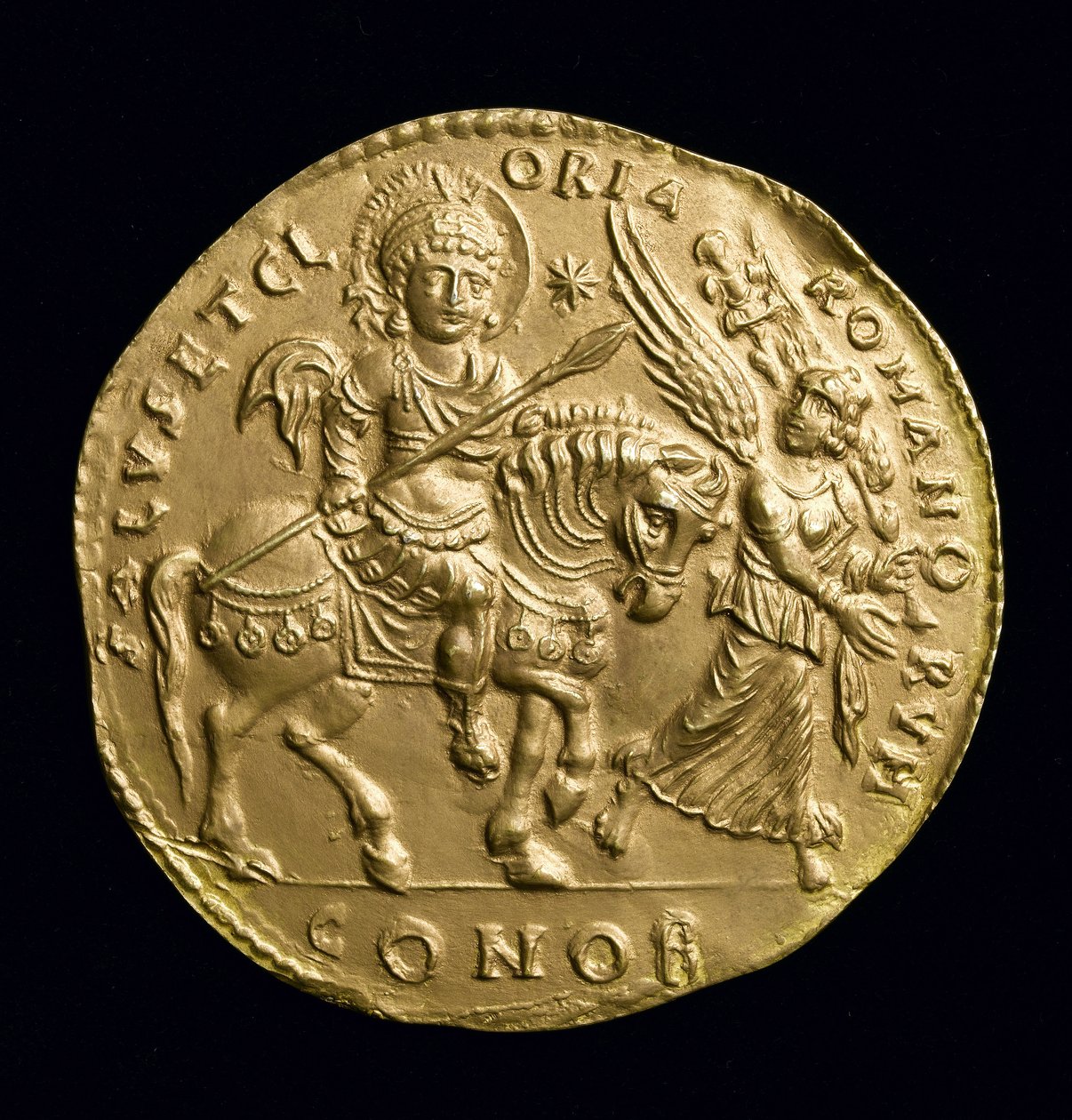 Copy of the Great Gold Medal of Justinian I reverse by Roman