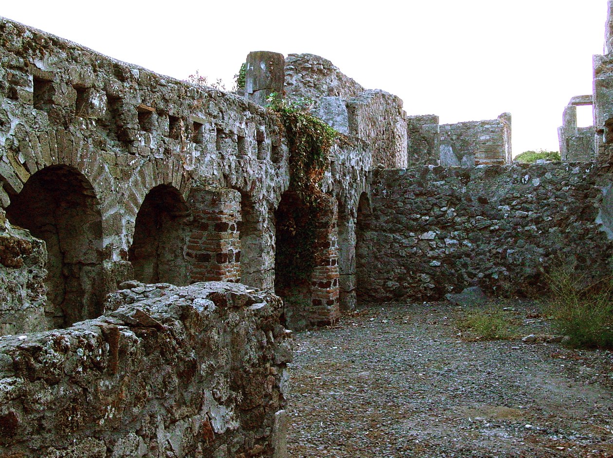 Courtyard of a ruined house by Roman