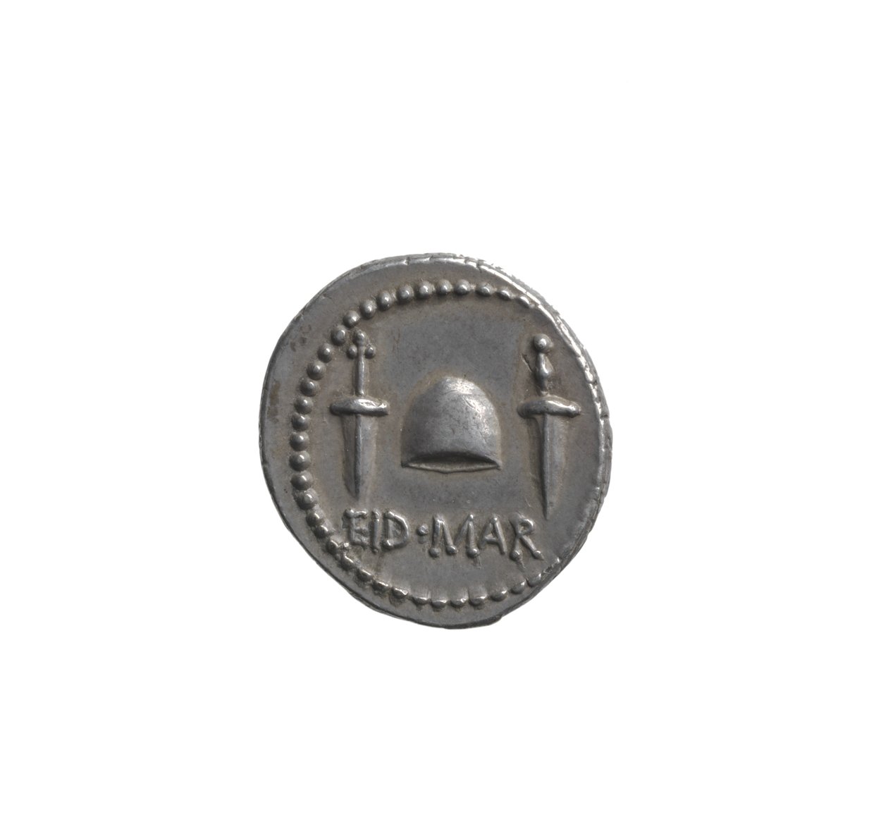 Denarius depicting the head of Brutus by Roman