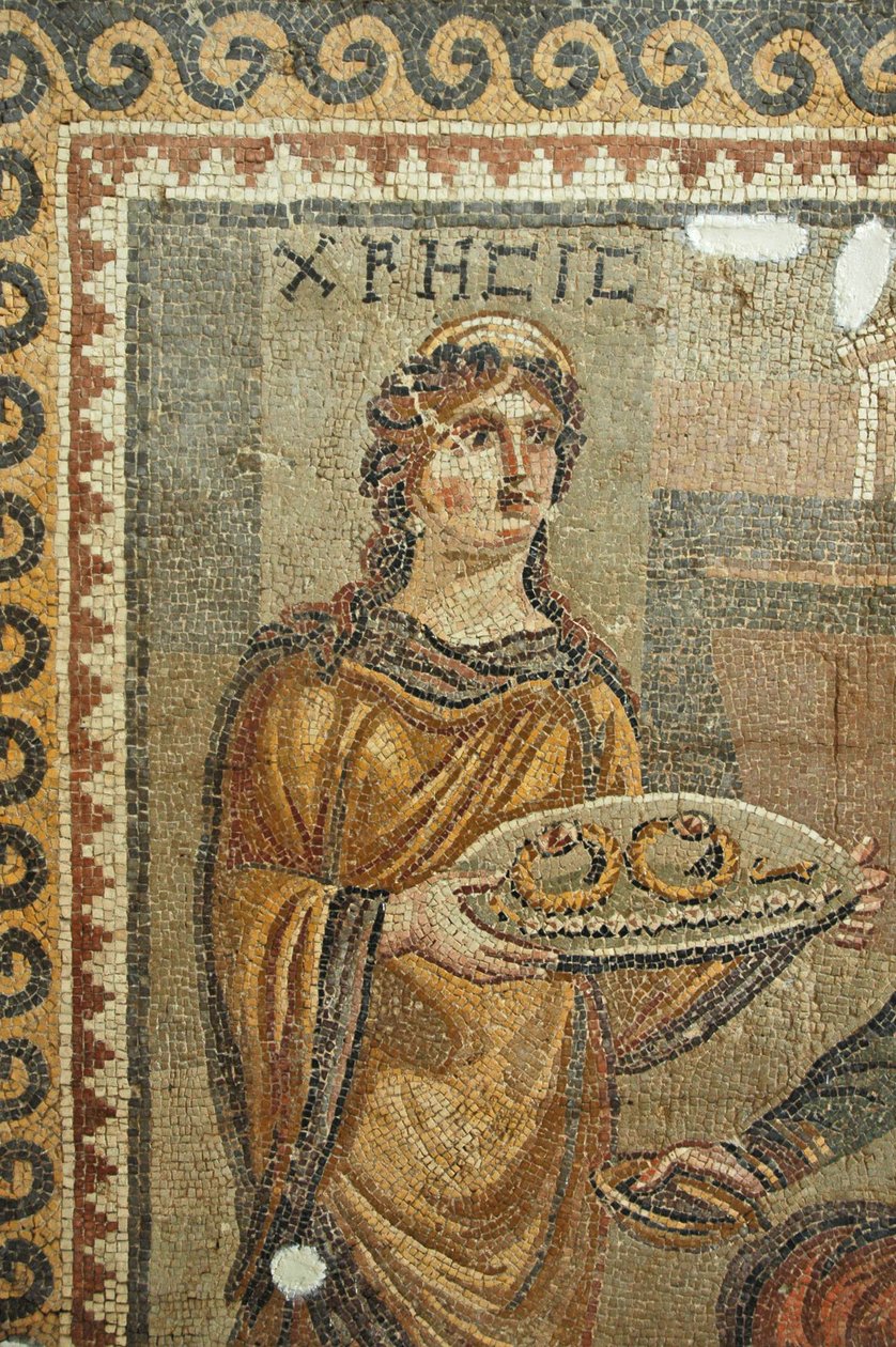 Mosaic of Chresis, (detail) by Roman