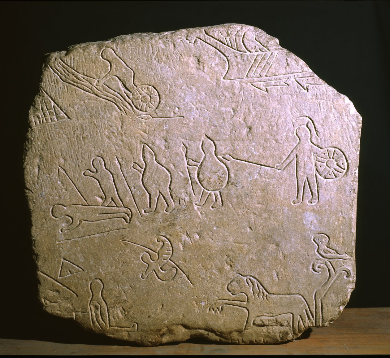 Funeral stela with hunting and battle scenes, Novilara by Roman