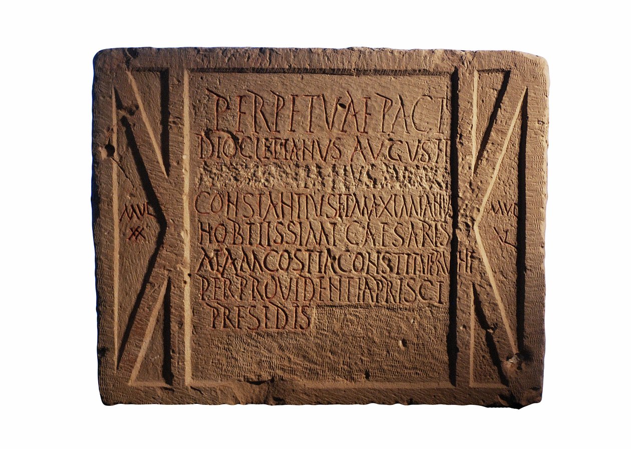 Inscription on a Roman army post, Yotvata, southern Negev, Israel, c.297-303 AD by Roman