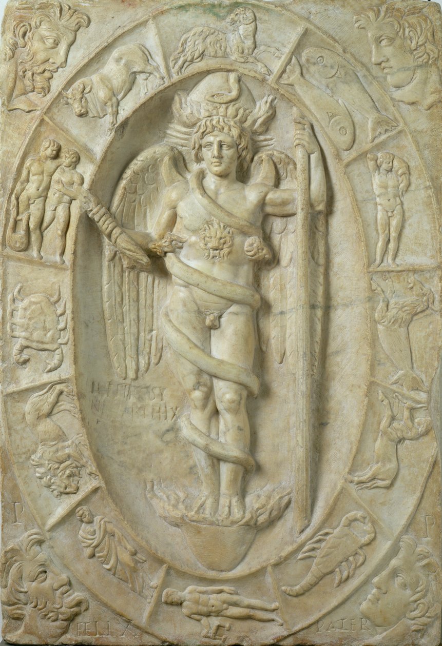 Mithraic relief representing a youthful divinity, perhaps Mithra by Roman