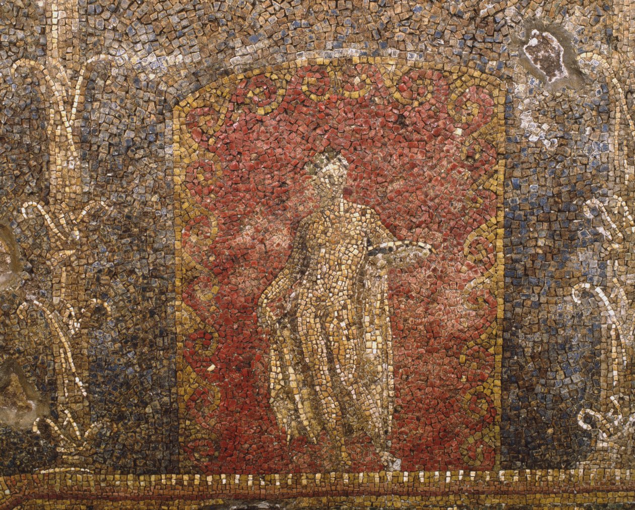 Mosaic from an Ancient Building Below the Barracks of the Cuirassiers at the Quirinale, Rome by Roman