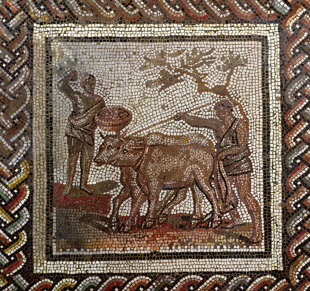 Ploughing, from Saint-Romain-en-Gal, Rhone-Alpes, France by Roman