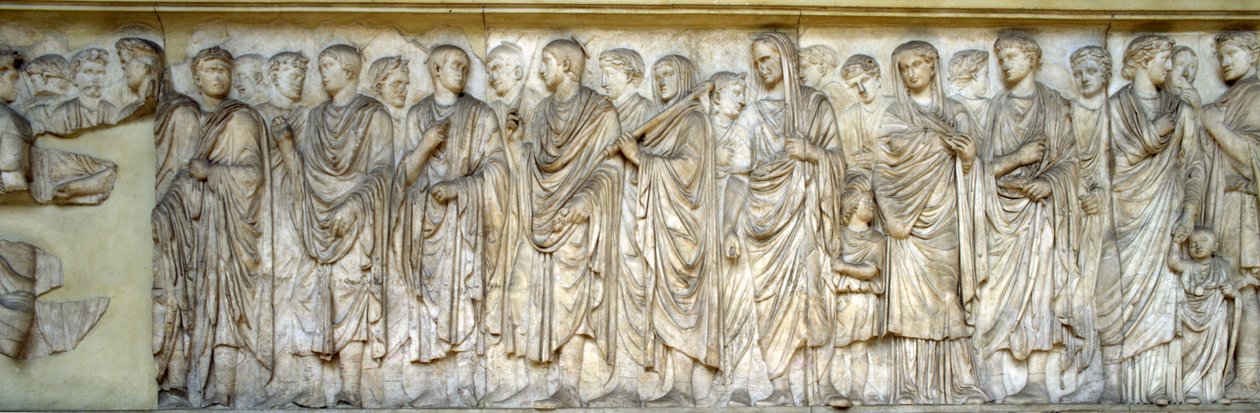 Procession, south wall of the Ara Pacis by Roman