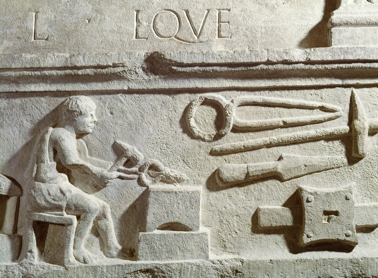 Relief depicting a blacksmith