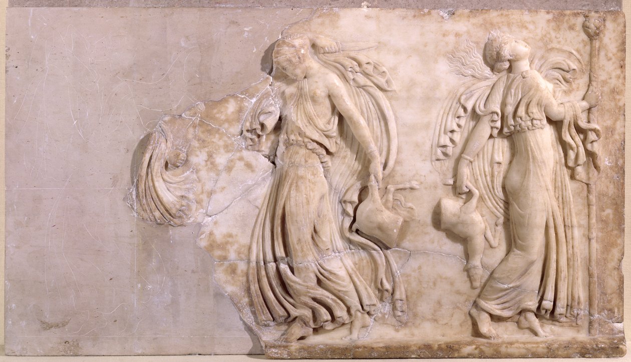 Relief depicting maenads dancing, from Tunisia by Roman