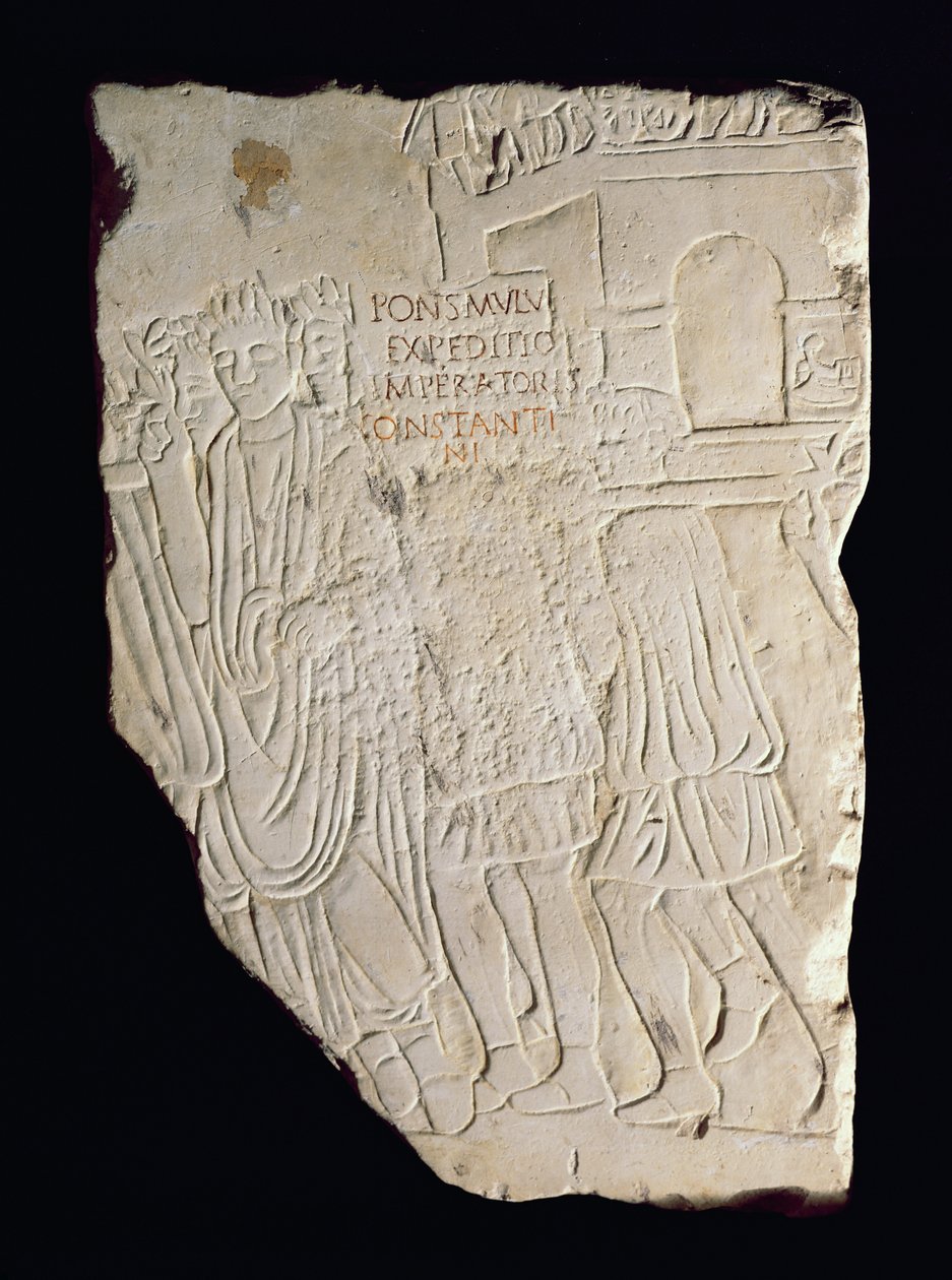 Relief Depicting the Victory of Constantine the Great over Maxentius at the Battle of Pons Milvius in 312 AD by Roman