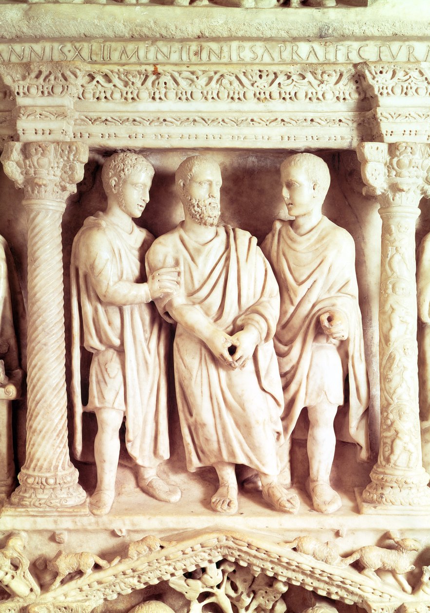Sarcophagus of Giunio Basso, 4th century by Roman
