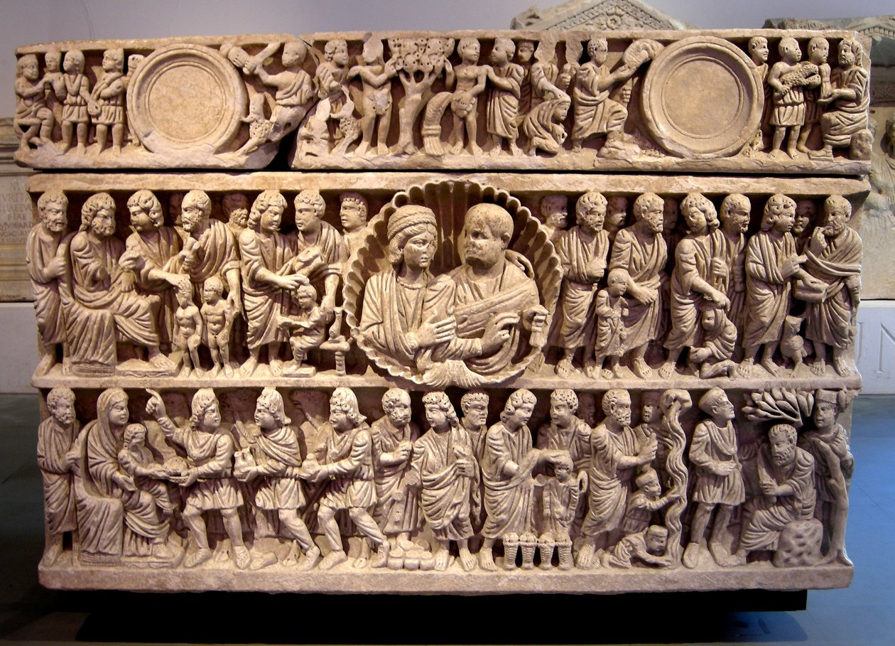 Sarcophagus of the Miracles of Christ, c.375 by Roman