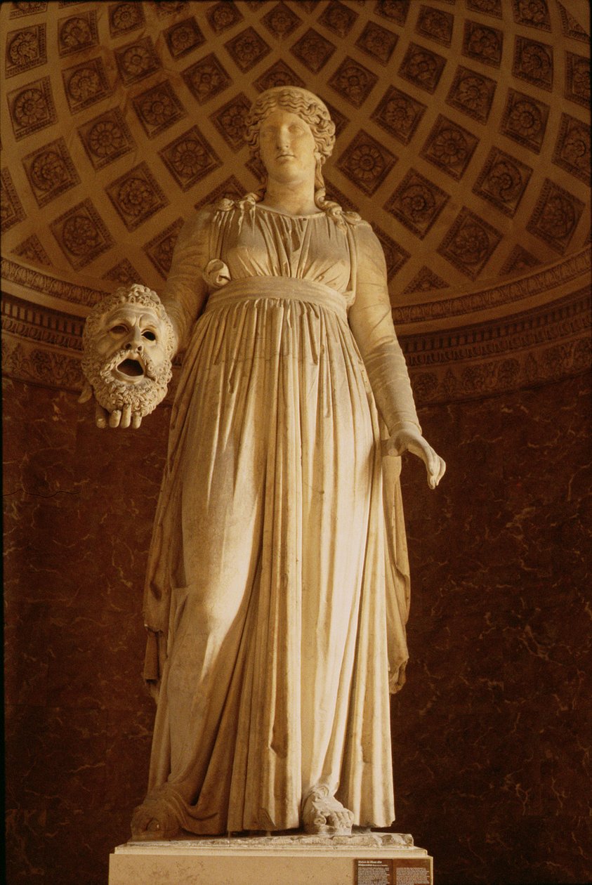 Statue of the Muse Melpomene by Roman