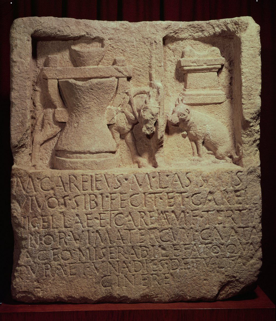 Stele of the miller Marcus Careius Asisa by Roman