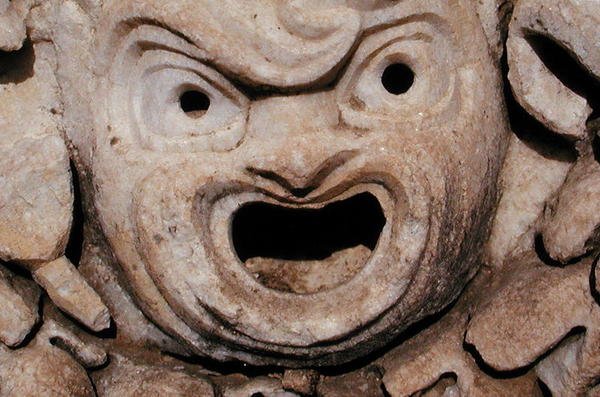 Tragic Mask, from the Theatre by Roman