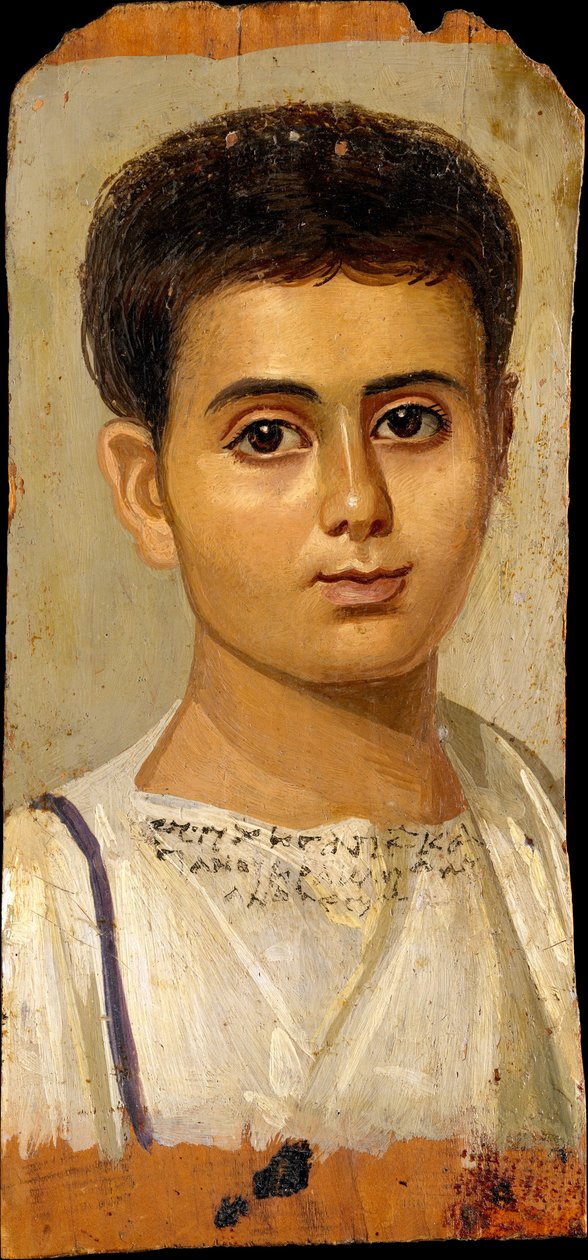 Portrait of the Boy Eutyches, 100-150 AD by Roman Period Egyptian