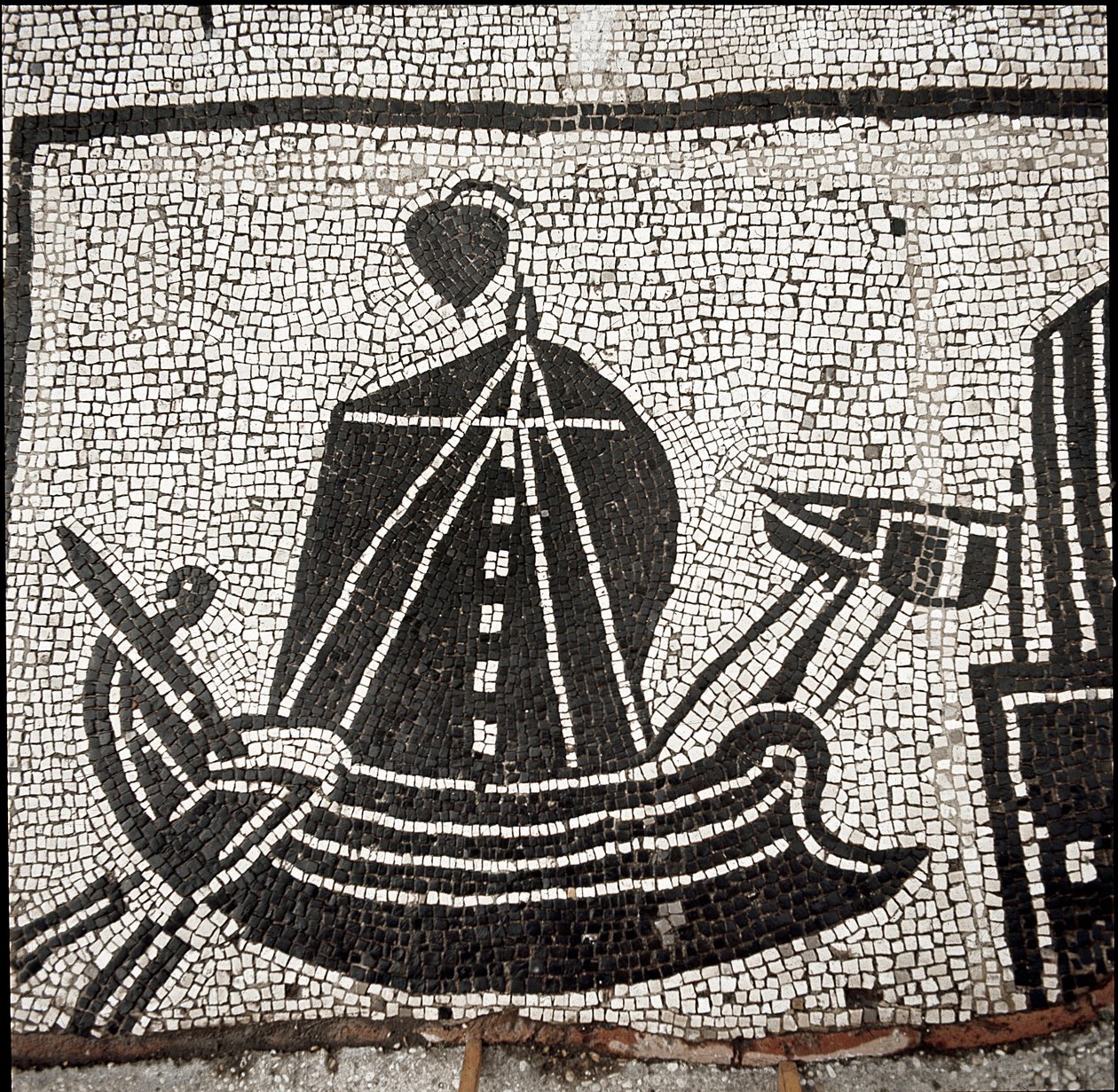 A Ship in the Port of Ostia by Roman