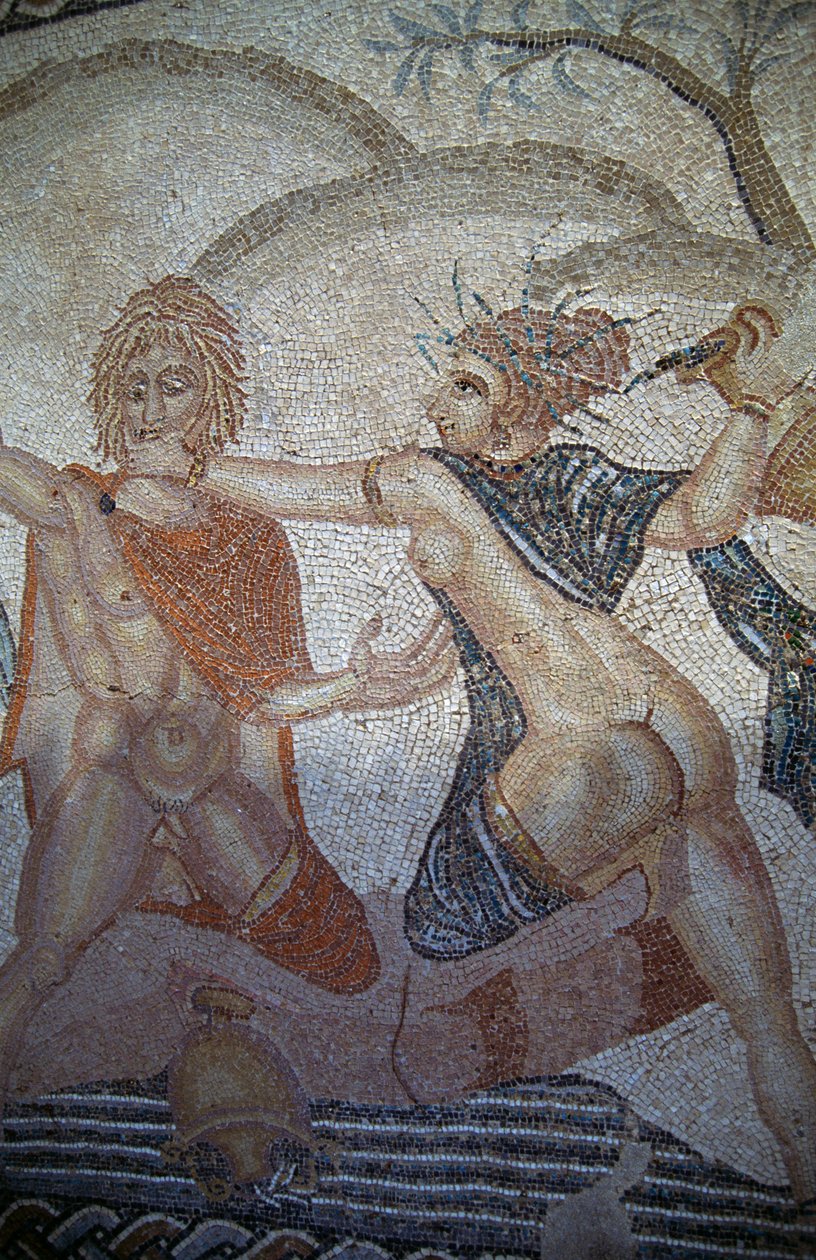Abduction of Hylas by Nymphs, mosaic in House of Venus in Roman city of Volubilis by Roman