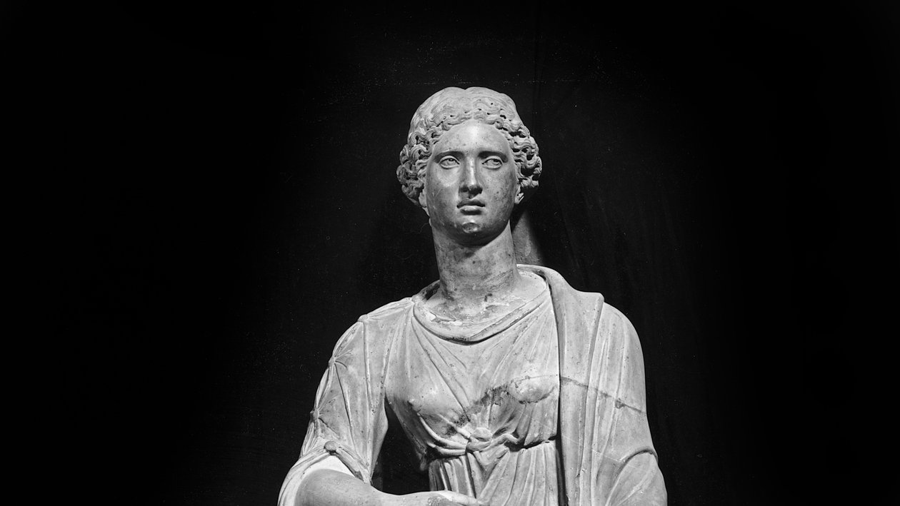 Agrippina the Younger with her son Nero (detail) by Roman