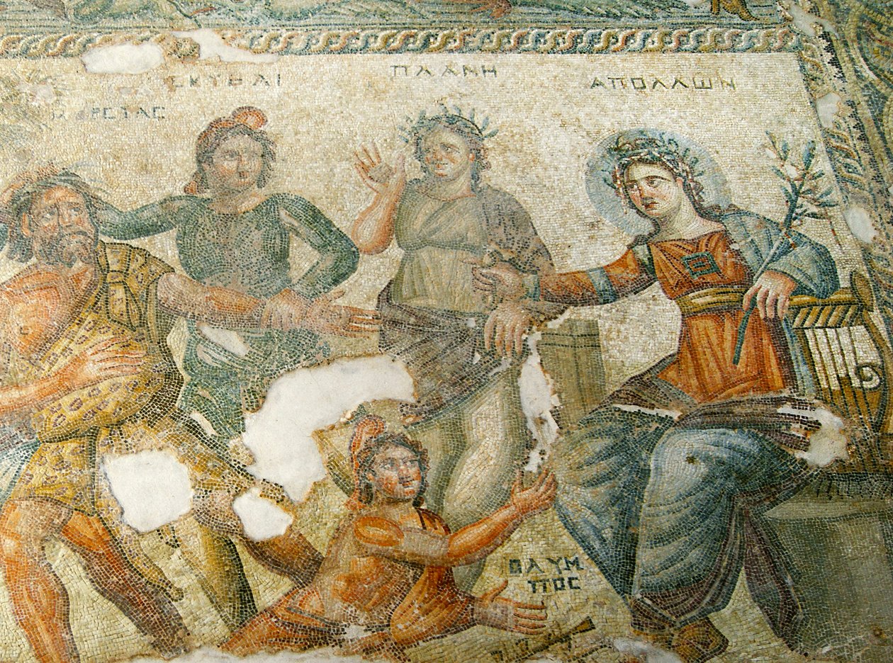 Apollo and Marsyas, House of Aion, Paphos, Cyprus by Roman