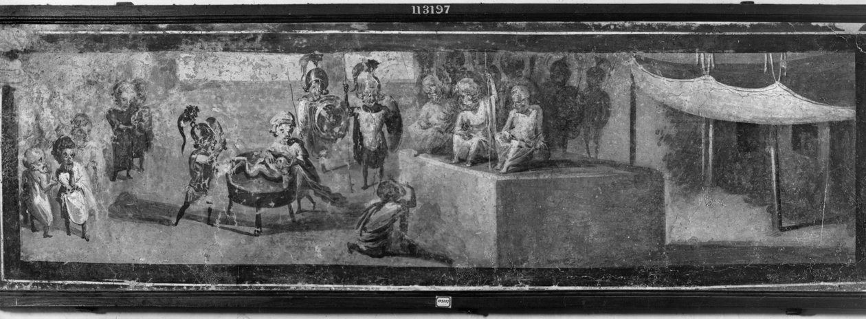 Caricature of The Judgment of Solomon, from Pompeii, House of the Doctor by Roman