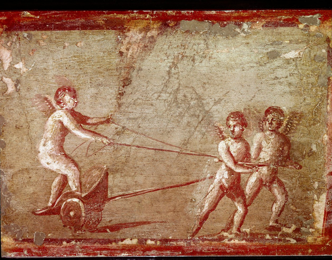 Cupids Playing with a Chariot by Roman
