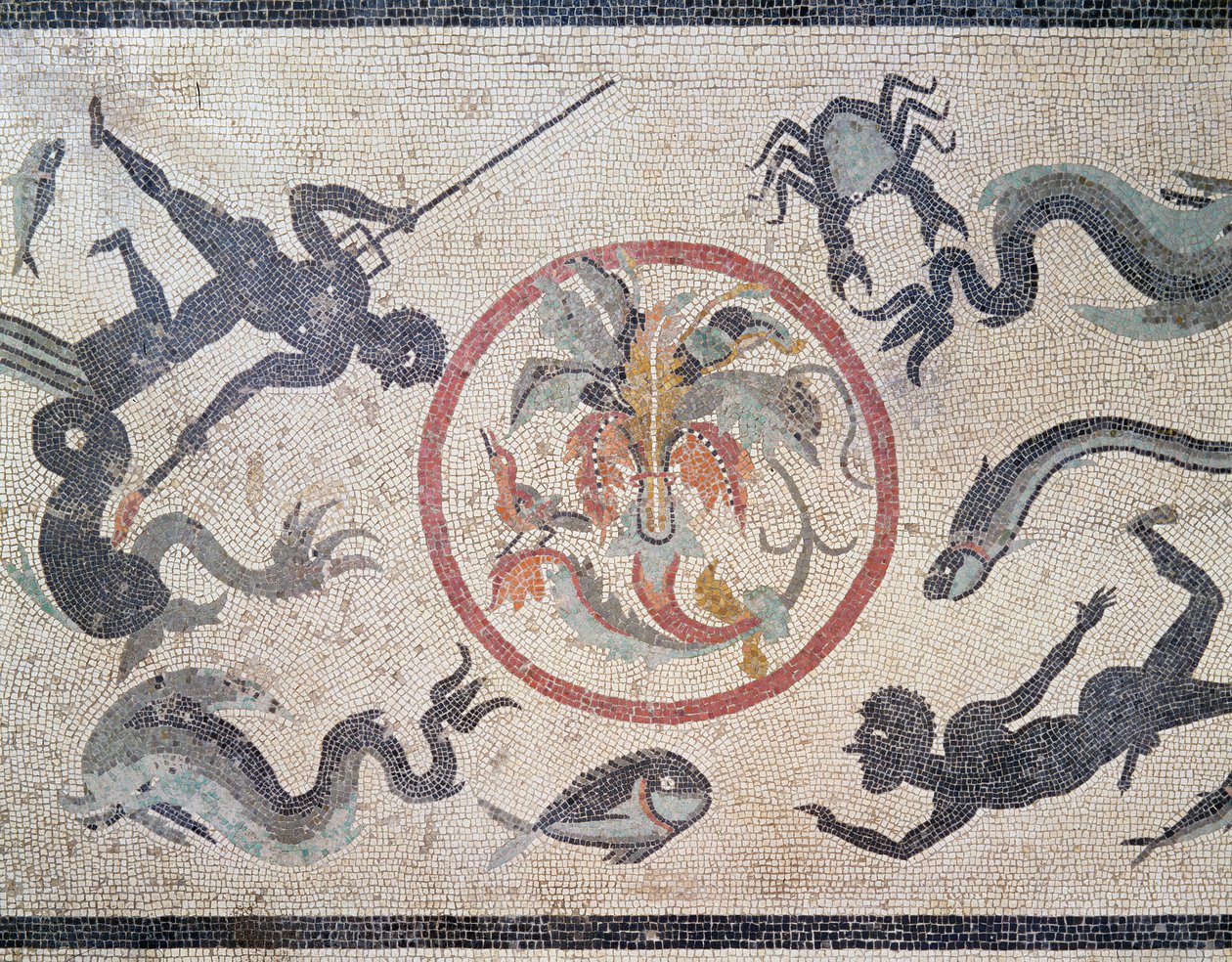 Fishermen and Sea Creatures, 1st Century AD by Roman